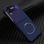 お買い得  サムスン用ケース-Samsung Galaxy Z Flip 6 Z Flip 5 Z Flip 4 Z Flip 3 用 Magsafe フリップ 磁気フルボディ保護ライン/ウェーブ PC