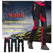 cheap Bottoms-Women&#039;s Hiking Pants Trousers Fleece Lined Pants Softshell Pants Winter Outdoor Waterproof Windproof Thermal Warm Elastic Waist Fashion Bottoms Blue Red Skiing Camping Ski / Snowboard