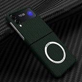お買い得  サムスン用ケース-Samsung Galaxy Z Flip 6 Z Flip 5 Z Flip 4 Z Flip 3 用 Magsafe フリップ 磁気フルボディ保護ライン/ウェーブ PC
