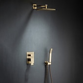 abordables Robinets de douche-Robinet de douche, robinet de douche Système de pommeau de douche à effet pluie - Douchette incluse