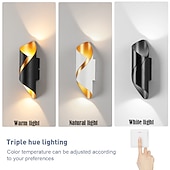 abordables appliques murales extérieures-15w extérieur résistant aux intempéries applique 10,9 pouces moderne applique murale led or noir / platine fonte d&#039;aluminium lampe de lavage murale pour porche jardin couloir balcon paysage ac85-265v