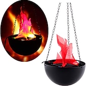 economico Luci decorative-luci di halloween led falso fuoco fiamma luce 3d tremolante fuoco fiamma elettronica fiamma luce di notte prop simulata fiamma lampada prop per halloween natale decorazione del partito al coperto