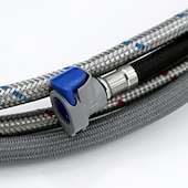 economico Rubinetti per lavello-miscelatore lavello da cucina con doccetta estraibile, rubinetto a scomparsa monocomando girevole a 360° rubinetti da cucina montati sul ponte in acciaio inox 304 nichelato spazzolato