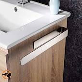 abordables Barres repose-serviettes-Porte-Serviettes Sans Perçage, Pporte-Serviettes Mural en Acier Inoxydable 304 pour Salle de Bain et Cuisine, Support Mural Autocollant pour Meubles de Salle de Bain