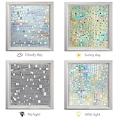 billige vindusfilmer-farget glass vindu film pvc frostet statisk klamre regnbue privatliv glass film vindu personvern klistremerke, vindu personvern film farget glass regnbue klamrer vindu toning film for hjemme bad