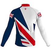 cheap Men's Jerseys-Men's Cycling Jersey UK Long Sleeve Bike Jersey Top with 3 Rear Pockets Mountain Bike MTB Road Bike Cycling Quick Dry Reflective Strips Lightweight Materials Back Pocket Sports Yellow Red Navy Blue