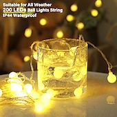 Χαμηλού Κόστους Plug In Ηλεκτρικό-globe ball string lights 100m 330ft 800leds fairy string lights in with 8 modes remote decor for indoor outdoor party γάμου χριστουγεννιάτικο δέντρο κήπο αποκριών ζεστό λευκό λευκό πολύχρωμο