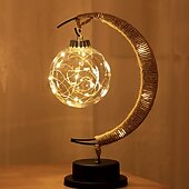baratos Luzes de Natal-Lâmpada lunar encantada lâmpada de lua led para crianças luz noturna lâmpada de galáxia pendurada lâmpada de lua lua mágica presente de lembrança de luz noturna para decoração de casa (lâmpada de lua)