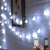 Χαμηλού Κόστους Plug In Ηλεκτρικό-globe ball string lights 100m 330ft 800leds fairy string lights in with 8 modes remote decor for indoor outdoor party γάμου χριστουγεννιάτικο δέντρο κήπο αποκριών ζεστό λευκό λευκό πολύχρωμο