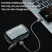 abordables Auriculares TWS-M10 TWS Auriculares inalámbricos Bluetooth 5.1 2000mAh Power Bank Auriculares verdaderamente inalámbricos deportivos auriculares Bluetooth 9D sonido HIFI