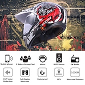 voordelige Motorhelm headsets-Motorhelm bluetooth headset full duplex intercom speaker fm radio motor communicatie systeem handsfree waterdichte hoofdtelefoon 1000m