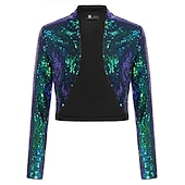 billige bryllup gjesteomslag-Kvinne Wrap Bolero Kåper  Jakker Funkler  Skinner Lange Ermer Paljetterte Bryllup Gjest Wraps Med Glitter Bryllup Alle Årstider Kjole Å Imponere