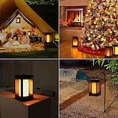 economico Illuminazione vialetto-lanterna di fiamma solare luci di via all&#039;aperto luci del giardino led impermeabile appeso luce 99 led retro luce del giardino 3 modalità di illuminazione luce di paesaggio per cortile balcone via
