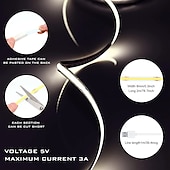 お買い得  リモコンコントロール-usb cob led ストリップ ライト 5v 1-4m 調光対応 300led / m cri85 rf リモート コントローラー付き テレビ バックライト キャビネットの下のフレキシブル テープ ランプ 寝室のキッチンや家の diy 照明用