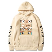 economico Grafica di personaggi di cartoni animati e film-One Piece Monkey D.Rufy Felpa con cappuccio Cartone animato Manga Manga Tasca frontale Grafica Per Da coppia Per uomo Per donna Per adulto Stampa a caldo
