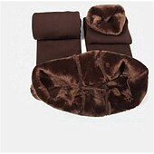 preiswerte Fleece gefütterte Leggings-Damen Fleecehosen Strumpfhosen Leggins Modisch In voller Länge Einfarbig Bauchkontrolle Kolbenheber Komfort elastisch Casual Schwarz Wein Marineblau Braun