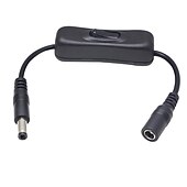 economico Accessori LED-2 pz 30 cm dc 5,5 mm x 2,5 mm maschio a femmina cavo di collegamento interruttore (adatto per telecamera di sicurezza cctv led)