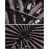 economico Vestiti-Anni Ruggenti Anni 1920 Abito da cocktail Abito Flapper Vestito Costume da festa Il grande Gatsby Paillettes Scollo a V Per donna Natale Halloween Capodanno Matrimonio Feste Ospite di nozze Adulti