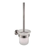 economico Porta scopino WC-Porta scopino per wc in argento lucidato a specchio nero opaco antiruggine accessori da bagno in acciaio inossidabile sus304 di alta qualità