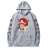 economico Grafica di personaggi di cartoni animati e film-One Piece Tony Tony Chopper Felpa con cappuccio Anime Cartone animato Manga Tasca frontale Grafica Per Da coppia Per uomo Per donna Per adulto Stampa a caldo