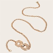 cheap Belt-Women&#039;s Belt Metal Alloy Champagne Gold Chain Outdoor Dailywear Daily Holiday Pure Color / Spring / Summer / Fall / Winter