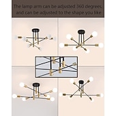 cheap Sputnik Design-LED Ceiling Light 60 cm Sputnik Design Chandelier Metal Artistic Style Sputnik Industrial Painted Finishes Artistic Nordic Style 110-120V 220-240V