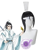 economico Parrucche Anime-parrucca cosplay mo dao zu shi solo maestro della coltivazione demoniaca lan wangji wei wuxian parrucche sintetiche lunghe nere di halloween