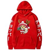 economico Grafica di personaggi di cartoni animati e film-One Piece Tony Tony Chopper Felpa con cappuccio Anime Cartone animato Manga Tasca frontale Grafica Per Da coppia Per uomo Per donna Per adulto Stampa a caldo