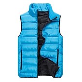 economico Capispalla active da uomo-Per uomo Gilet da escursionismo imbottito Piumino trapuntato Senza maniche Soprabiti Trench Superiore Esterno Tenere al caldo Antivento Traspirante Asciugatura rapida Inverno Cotone Nylon Kong Lan
