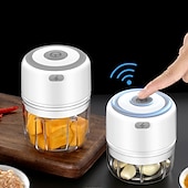 お買い得  キッチン用品＆小物-100/250 ミリリットルミニポータブル電気ガーリックチョッパー usb 充電ジンジャーマッシャーマシン頑丈で耐久性のあるチリ野菜クラッシャーキッチンツールキッチンアクセサリー