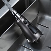 お買い得  キッチン用水栓金具-プルアウトスプレー付きキッチン蛇口、シングルハンドル1穴真鍮ハイアーク3モードミニマリストスタイルのキッチンタップ（ガングレー/ブラック/クローム）