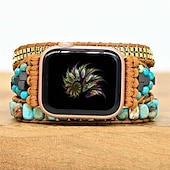 cheap Apple Watch Bands-Handmade Braided Rope Compatible with Apple Watch band Women Multilayer Beaded Beads Strap Replacement Wristband for 38mm 40mm 41mm 42mm 44mm 45mm 49mm iwatch Series Ultra 8 7 6 SE 5 4 3 2 1
