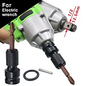 preiswerte Bohrer-Set-1/2-Zoll-Antrieb auf 1/4-Zoll-Sechskantschaft-Futter-Luftschrauber-Konverter-Adapter Educer-Luftschlag-Handwerker-Ratschenschlüssel