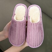 cheap Home Slippers-Home Slippers for Women Men, Fuzzy House Slippers Memory Foam  Slippers Slip on Cozy Bedroom Shoes Anti-Skid Rubber Sole Indoor Outdoor Shoes