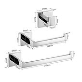 economico Set di accessori da bagno-set di ferramenta per il bagno 4 pezzi, accessori per il bagno rimodellati a parete in acciaio inossidabile sus304, include 2 porta accappatoio, 2 portasciugamani