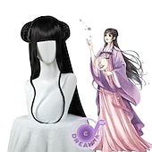 economico Parrucche Anime-parrucca cosplay mo dao zu shi solo maestro della coltivazione demoniaca lan wangji wei wuxian parrucche sintetiche lunghe nere di halloween