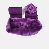 preiswerte Fleece gefütterte Leggings-Damen Fleecehosen Strumpfhosen Leggins Modisch In voller Länge Einfarbig Bauchkontrolle Kolbenheber Komfort elastisch Casual Schwarz Wein Marineblau Braun