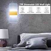economico Luci da parete-moderna lampada da parete in acrilico a led dimmerabile 7w luce bianca luce su e giù la luce è applicabile agli apparecchi di illuminazione per interni della decorazione della casa delle scale del