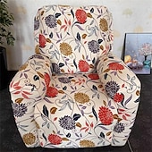 cheap Recliner Chair Cover-Recliner Covers Slipcovers Super Stretch Floral Printed Sofa Couch Cover Non Slip 1 Seater Lazy Boy Chair Covers Furniture Protector with Side Pocket for Living Room