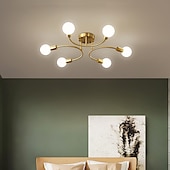 cheap Ceiling Lights-Golden Bedroom Ceiling Lamp Creative Multi Head Simple Living Room Dining Room Lamp Household Led Main Lamp