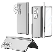 voordelige Samsung-hoesje-telefoon hoesje Voor Samsung Galaxy Z-vouw 7 Z Fold 5 Z Fold 4 Z Fold 3 Volledig hoesje Omdraaien Potloodhouder Beplating Effen PC