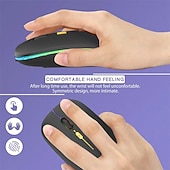 cheap Mice-LED Wireless Mouse Slim Silent Mouse 2.4G Portable Mobile Optical Office Mouse with USB and Type-c Receiver 3 Adjustable DPI Levels for Laptop PC Notebook MacBook