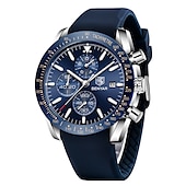 cheap Quartz Watches-BENYAR Mens Quartz Watches  Chronograph Analog Quartz Movement Stylish Sports Designer Wrist Watch 30M Waterproof Elegant Gift Watch for Men