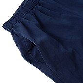 billiga breda ben och hög midja-Dam Plusstorlekar Kinesiska caprishorts Säckiga byxor Sportig Ledigt Chino Vadlängd Naturlig Ensfärgat Ficka Opressade byxor Microelastisk Semester Dagligen Helgen Svart Marinblå Grön Khaki grön Vår