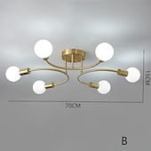 cheap Ceiling Lights-Golden Bedroom Ceiling Lamp Creative Multi Head Simple Living Room Dining Room Lamp Household Led Main Lamp