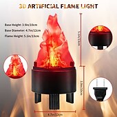 economico Luci decorative-luci di halloween led falso fuoco fiamma luce 3d tremolante fuoco fiamma elettronica fiamma luce di notte prop simulata fiamma lampada prop per halloween natale decorazione del partito al coperto