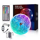 abordables Contrôle WiFi et musique-5 m led bandes lumineuses bluetooth app rgb smd 2835 ip20 luces flexible lampe ruban diode dc12v décoration de fête à la maison