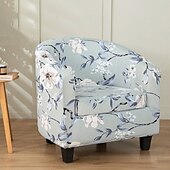 cheap Armchair Cover &amp; Armless Chair Cover-Floral Printed Club Chair Barrel Chair Slipcover Stretch Armchair Covers 1-Piece Club Tub Chair Covers Sofa Cover Couch Furniture Protector Cover  Spandex Couch Covers for Living Room