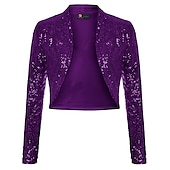 billige bryllup gjesteomslag-Kvinne Wrap Bolero Kåper  Jakker Funkler  Skinner Lange Ermer Paljetterte Bryllup Gjest Wraps Med Glitter Bryllup Alle Årstider Kjole Å Imponere