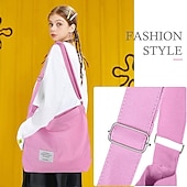 economico Borsette e borse tote-borsa a tracolla in tela da donna – borsa a tracolla minimalista regolabile per uso casual, da viaggio e quotidiano